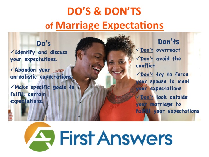 Marriage Expectations Do's and Don'ts